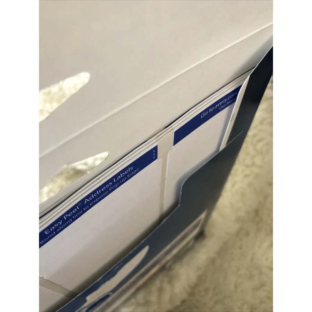 Avery 8160 Easy Peel White Inkjet Address Labels 1 X 2 5/8 Pack of 750 +480 READ
